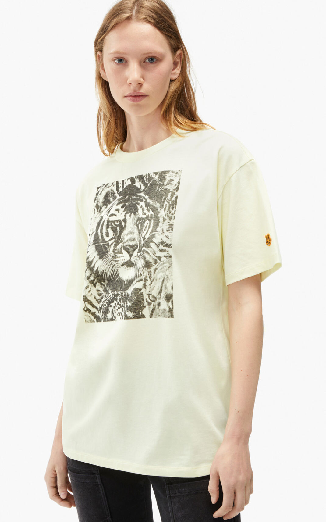 Kenzo Wildtigers oversized Camisetas Mujer Beige | 8241730-FL